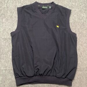 Masters Collection Augusta Men's Pullover Vest Windbreaker V Neck Navy Size L